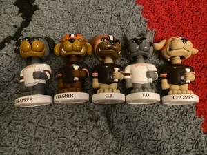 Cleveland Browns Dog Dawg Wackelkopf alle 5 Chomps, Crusher, C.B., T.D., Trapper  - Bild 1 von 9