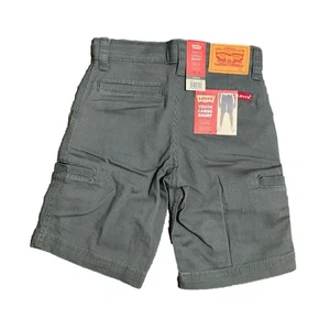 Levi's Shorts Boy’s Cargo Straight Fit Adjustable Waist Gray Size 6 NWT - Picture 1 of 9
