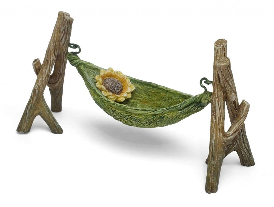 Miniature Fairy Garden Daisy Leaf Hammock Pick  - Buy 3 Save $5 - Image 1 of 1