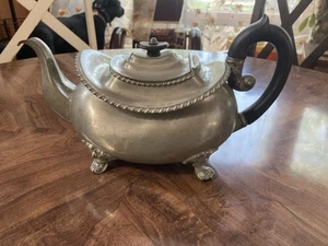 Antique James Dixon Pewter Tea Pot  - Picture 1 of 7