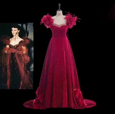 Gone With the Wind Scarlett O'Hara Cosplay Wedding Costume Historical Civil War - Image 1 of 4