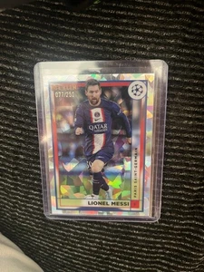 2023 Topps Chrome Merlin, Lionel Messi Silver Cracked Ice /250 PSG - Picture 1 of 2
