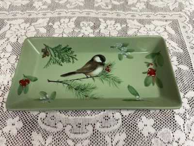 Pfaltzgraff - Winterwood  - Rectangular Serving Tray - 11 1/4" - USA - Image 1 of 4