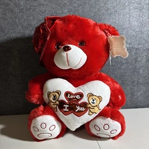 Teddybär mit Herz Plüschbär I Love You und Blushes LED Stofftier - Bild 1 von 11