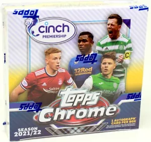 2021/22 TOPPS SPFL SCOTTISH CHROME SOCCER HOBBY 12 BOX CASE BLOWOUT CARDS - Picture 1 of 2