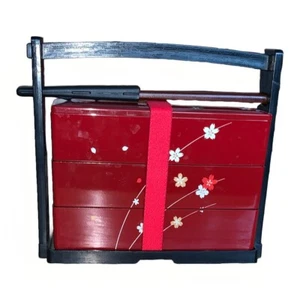 Sushi Lunchbox - Japan Bring Back - W Chopsticks - Never Used - Plastic - Picture 1 of 11