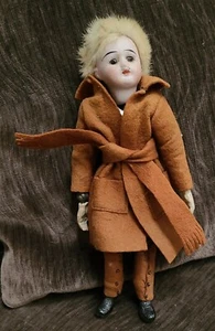  Saba antike Bucherer Puppe mit Biskuitkopf Glasaugen 8 Zoll - Bild 1 von 10