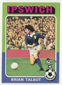Topps Football Red & Grey Back 1975 #171 Ipswich Town - Brian Talbot - Imagen 1 de 2