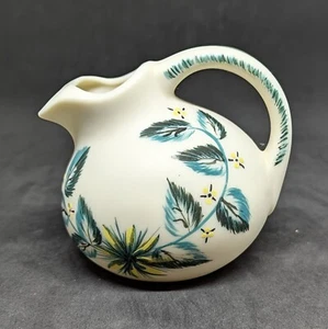 Small Studio Art Pottery Mini Pitcher Creamer Floral Porcelain Blue Green - Picture 1 of 8