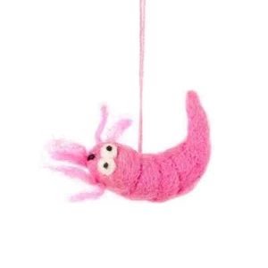 Prawn Ornament Pascal Hot Pink Shellfish Ocean Life Coastal Christmas Theme - Picture 1 of 3