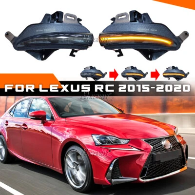 2x Para Lexus IS250 IS350 2015+ ES RC F LED Espejo Lateral Señal de Giro Luz Dinámica Foto 1 de 4