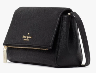 Bolso Bandolera Kate Spade Leila Mini Cremallera Cuero Negro Cartera KE487 NUEVO CON ETIQUETAS PRECIO DE VENTA SUGERIDO POR EL FABRICANTE $329 Foto 1 de 4