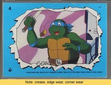 1990 Topps Teenage Mutant Hero Turtles Ireland Stickers Leonardo #4 READ 4w8