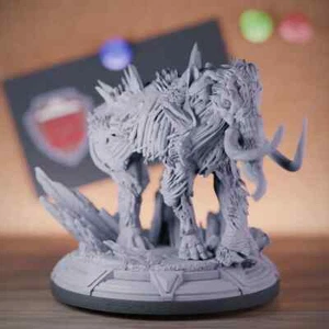 Undead Mammut Miniatur Dungeons and Dragons Mini DnD 5e TTRPG Pathfinder - Bild 1 von 8