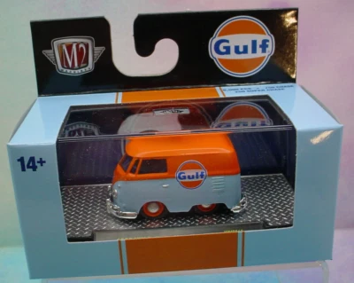 M2 Gulf 1960 VW DELIVERY VAN ∞orange/blue bus∞Walmart Exclusive✨WMTS19 25-24 - Image 1 of 3