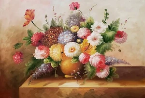 Pittura ad olio floreale #BF3C-6, 24x36, 100% dipinta a mano su tela - Foto 1 di 5