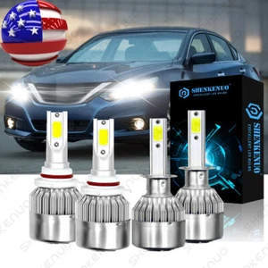 Combo de faros LED de haz alto bajo para Nissan Altima 2002-2006 4x 9005 y H1 - Imagen 1 de 11
