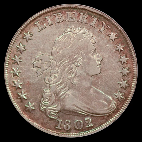 1802/1 Wide Date $1 U.S. Draped Bust Silver Dollar NGC XF45 PQ Cover