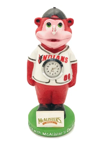 Indianapolis Indians Rowdie Clock INDIANS, PIRATES ROWDIE MASCOT SGA CLOCK EUC Cover
