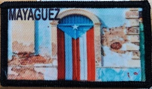 Parche Puerta Bandera Puerto Rico Mayagüez Viejo San Juan con Cierre de Gancho y Lazo - Imagen 1 de 2
