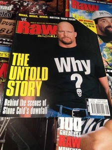 WWF WWE RAW Magazine AUGUST 2002 Steve Austin - Picture 1 of 3