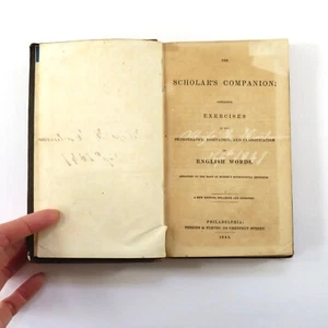 The Scholar's Companion Containing Exercises by Rufus Bailey 1844 Etymology - Picture 1 of 15