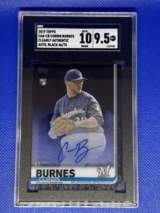 2019 Topps Clearly Authentic Autographs - Black #CAA-CB Corbin Burnes 46/75  - Picture 1 of 2