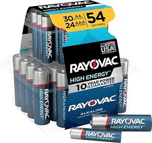 Rayovac AA Batteries and AAA Batteries 54pc combo pack