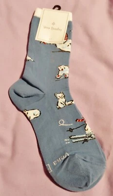 CALCETINES VERA BRADLEY BEARY AZUL ALEGRE NUEVOS CON ETIQUETAS  Foto 1 de 4