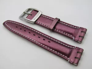 SWATCH IRONY CHRONO LEDERARMBAND "WEINROT" +NEUWARE+ mit Edelstahlschließe - Bild 1 von 6