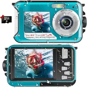 Unterwasserkamera 2.7K Digitalkamera wasserdichte Autofokus Kamera Fotokamera DE - Bild 1 von 13