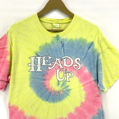 Camiseta para hombre Port Co Heads Up Lambert's Café MO Tie Dye azul rosa amarillo talla L Foto 1 de 4