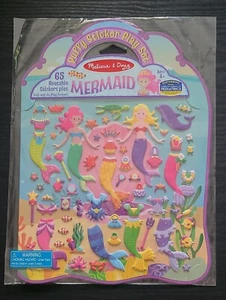 Melissa & Doug - Puffy Stickers Play Set - Mermaids - 65 Reusable Stickers - NEW - Picture 1 of 2