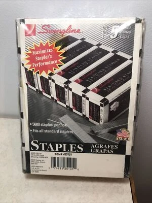 Paquete de 25000 grapas estándar Swingline #35101 cinco cajas de 5000 cada una Foto 1 de 2
