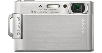 Sony Cyber-shot DSC-T200 8.10 million Pixel CCD Retro Digital Camera - Silver - Image 1 of 4