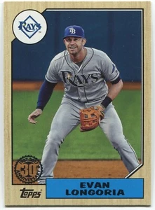2017 Topps Series 1 EVAN LONGORIA 1987 Topps Baseball -  RAYS - #87-31 - Picture 1 of 1