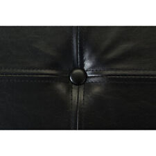 Simplify Faux Leather Cube Storage Ottoman Black (F-0625-BLACK)