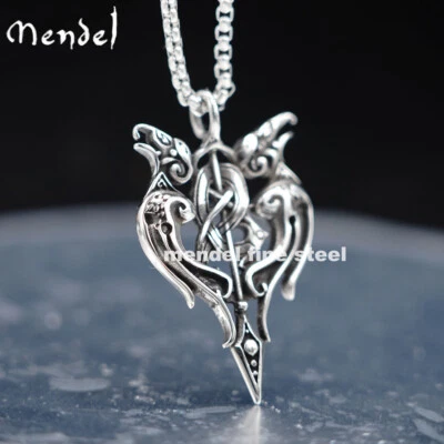 Collar Colgante MENDEL Hombre Mujer Nórdico Vikingo Nudo Celta Amuleto Cuervo Cuervo Foto 1 de 4