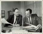 1967 Press Photo Sheriff E. Wilson Purdy confers with Joe Kogan in office, Miami