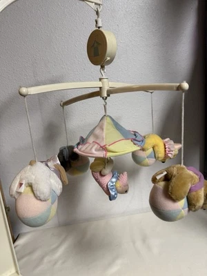 Cuna móvil vintage de circo DAKIN SOLO MÓVIL CON ANIMALES 1988 ¡Funciona! Foto 1 de 4