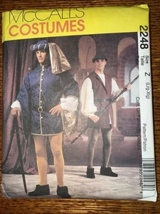 McCall's 2248 Men's Renaissance Costume Jacket Shirt Hat Vest Leggings Belt L,XL - Picture 1 of 3