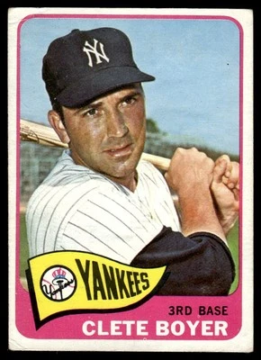 Topps Clete Boyer 1965 New York Yankees #475 Foto 1 de 2