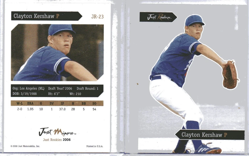 2006 Just Minors  .  Clayton Kershaw's  Just Rookies  LA Dodgers rookies  #JR-23 - Image 1 of 1