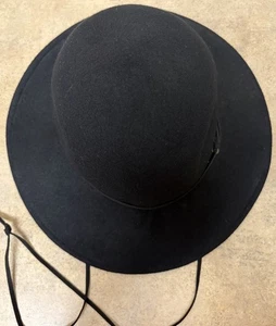 Sombrero de lana negro para mujer PrAna Stevie ala ancha Fedora - Imagen 1 de 5