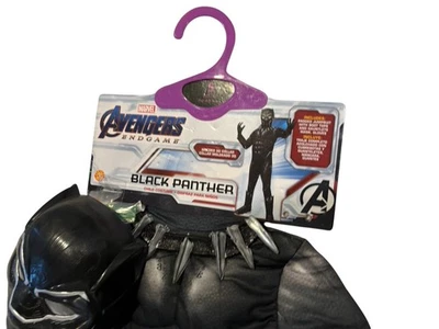 Avengers Endgame Niño 4-6 Pequeño Musculo Pecho Negro Pantera Disfraz y Guantes Nuevo Foto 1 de 4