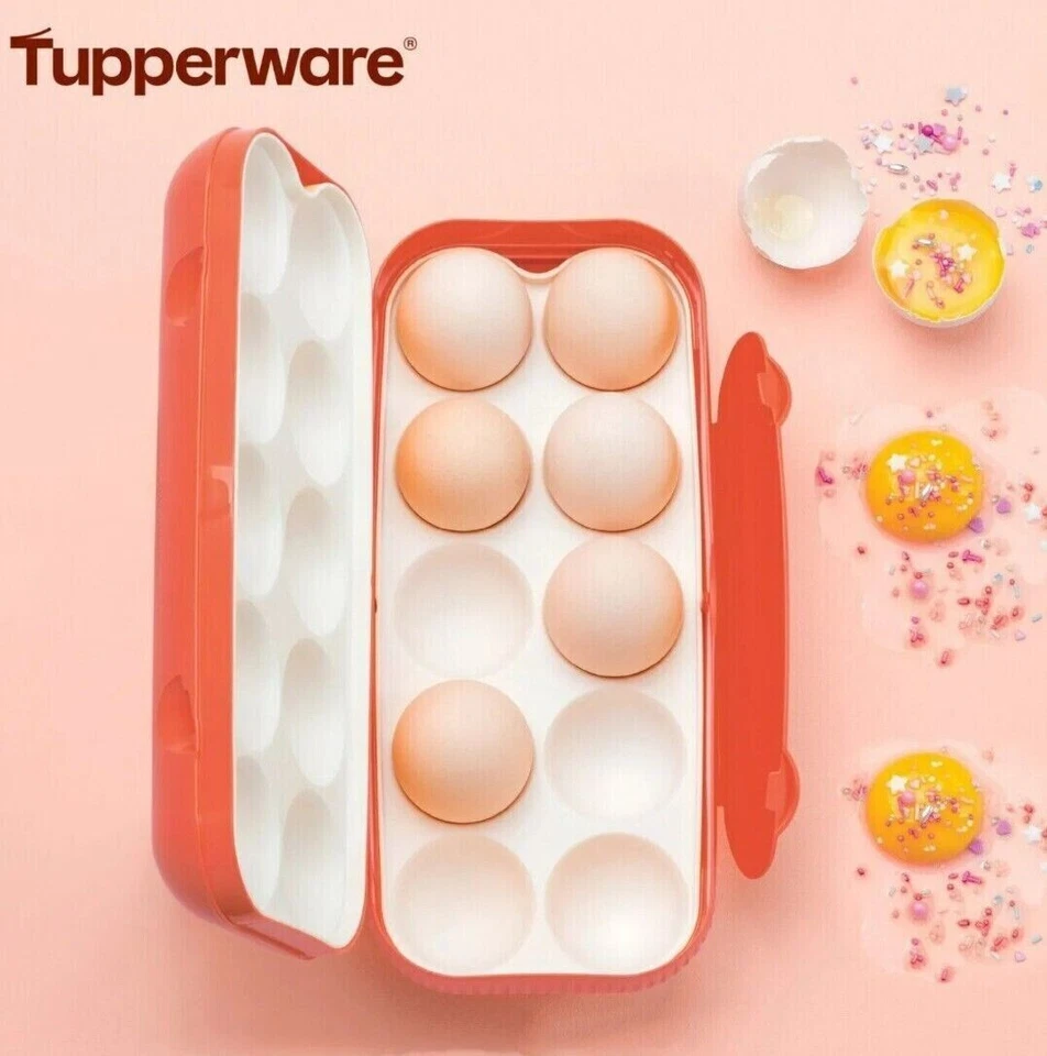 TUPPERWARE Eierbox Kolumbus orange für 10x Eier - Bild 1 von 2