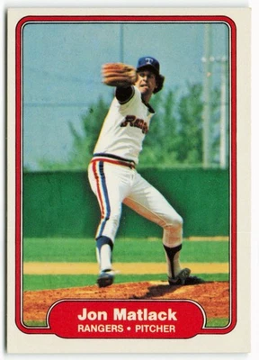 1982 Jon Matlack Fleer - Texas Rangers - Image 1 of 2