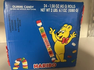 Haribo Gummi Roulettes, Mega-Roulette, 1,59 oz. Rolle (24 Stück) BB: 2/2026 - Bild 1 von 7