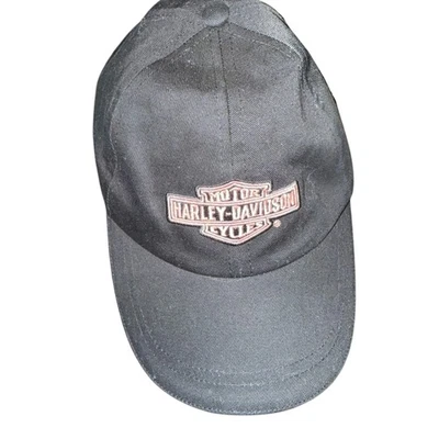 Harley-Davidson Motocicletas Rosa y Negro Ajustable Talla Única Gorra Sombrero Foto 1 de 4