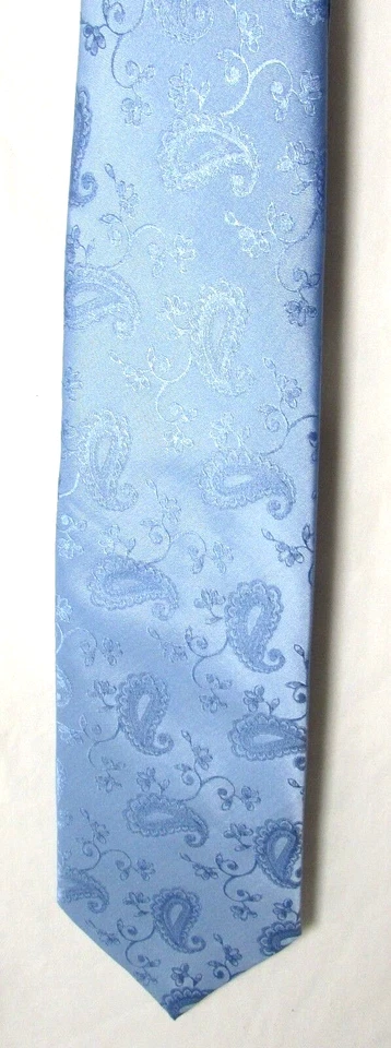 Corbata clásica plateada clara bebé azul cachemira roble ceniza para hombre boda graduación 61 pulgadas Foto 1 de 4